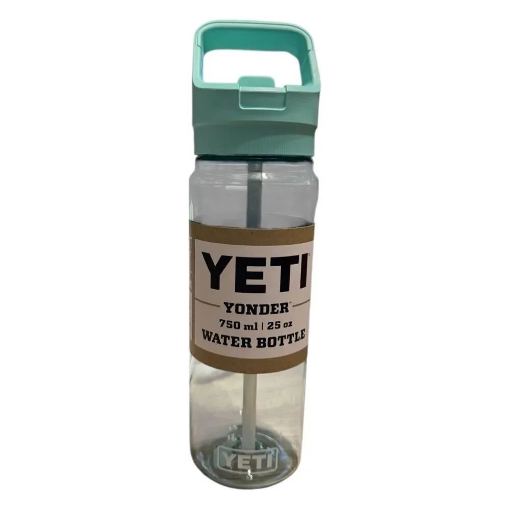 YETI Yonder Water Bottle 750ml 25oz Seafoam Green with Yonder Straw Cap